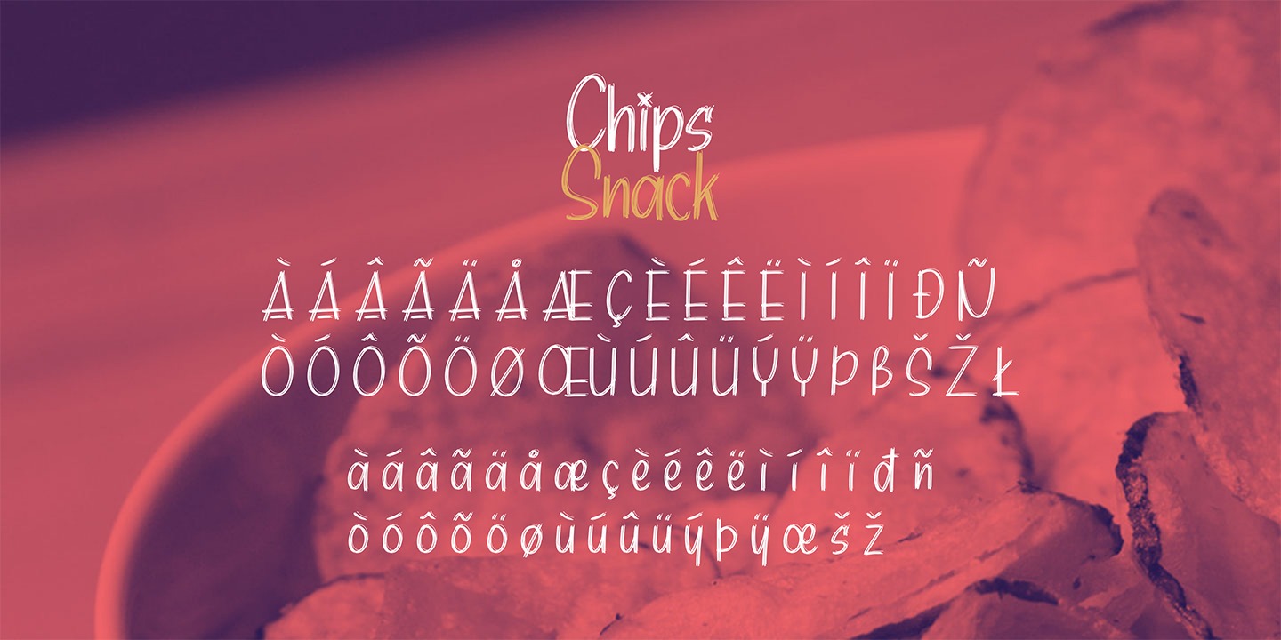 Пример шрифта Chips Snack Regular